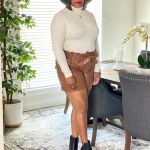 Mock Neck Top (Cream)